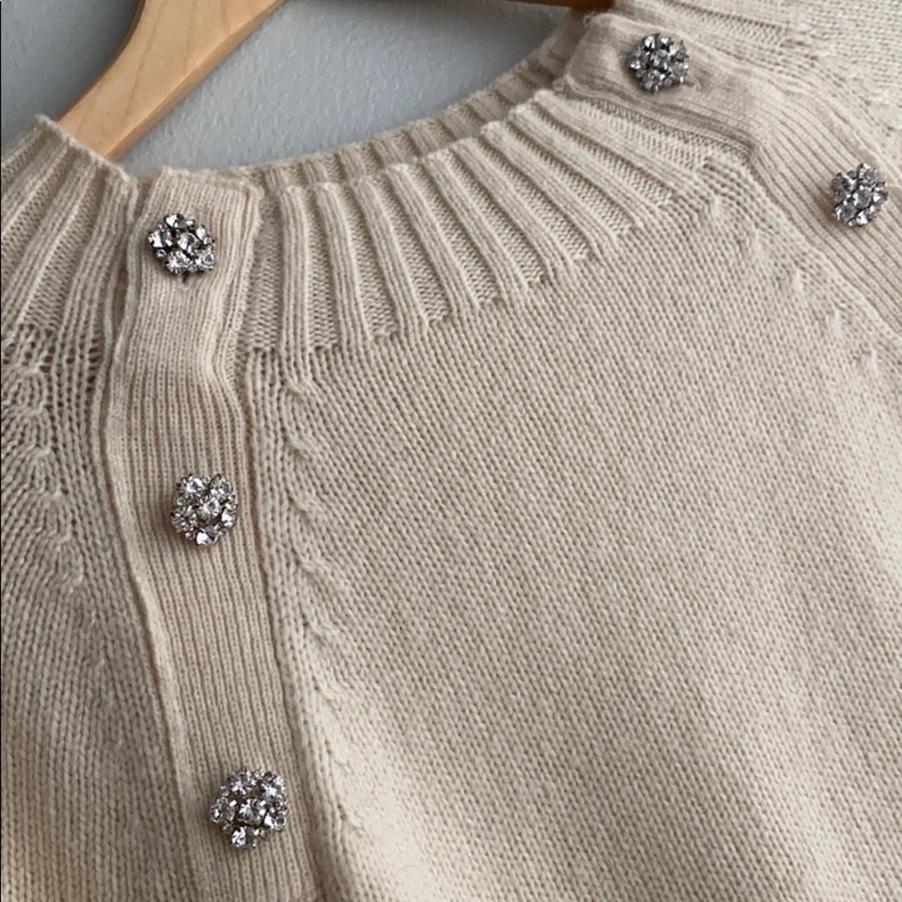 Jcrew sweater with jeweled buttons